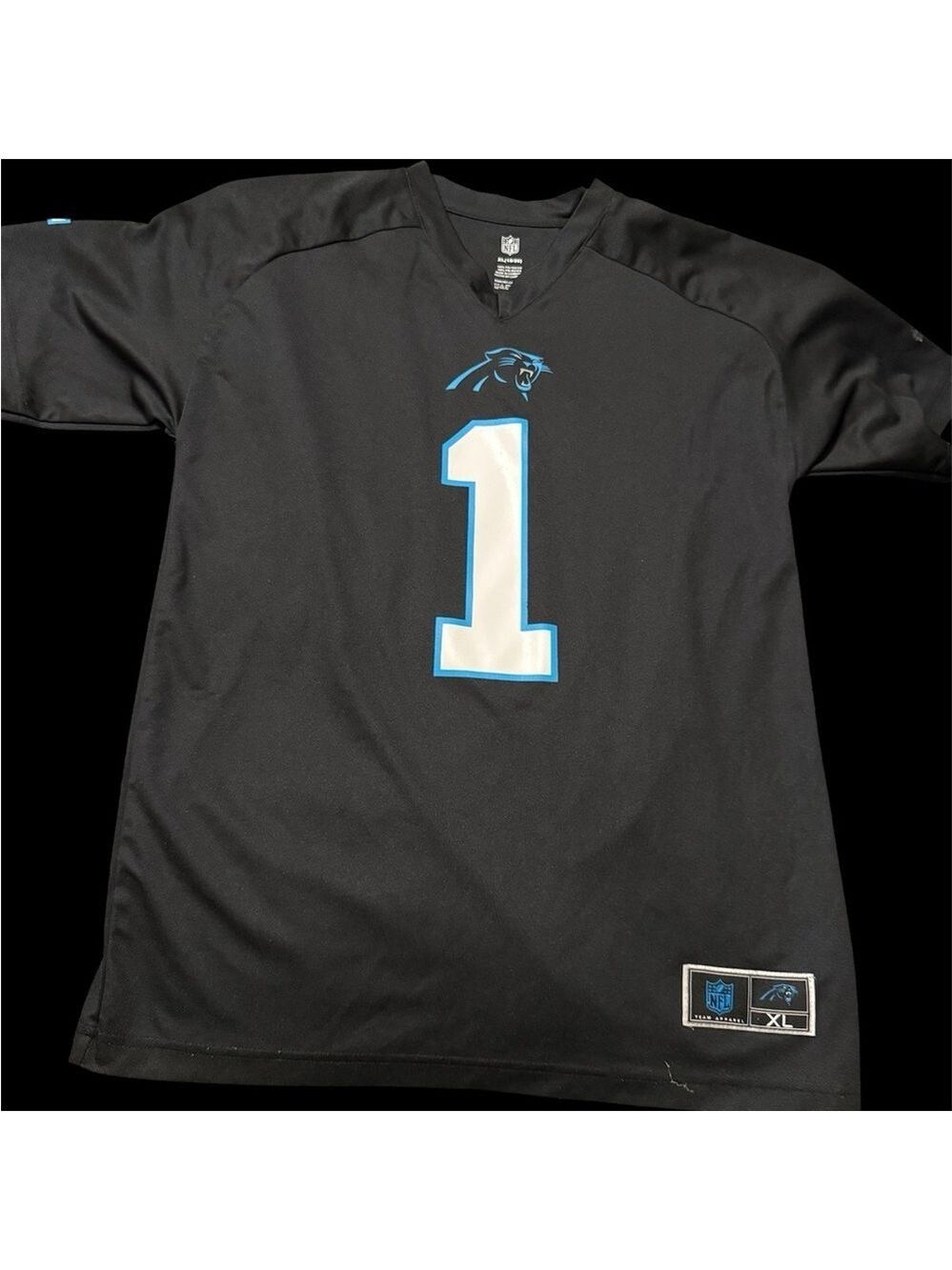 NFL Carolina Panthers Black and Blue Jersey